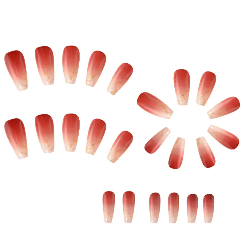 Luxury Burgundy Glitter Press On Nails – Wholesale Pack