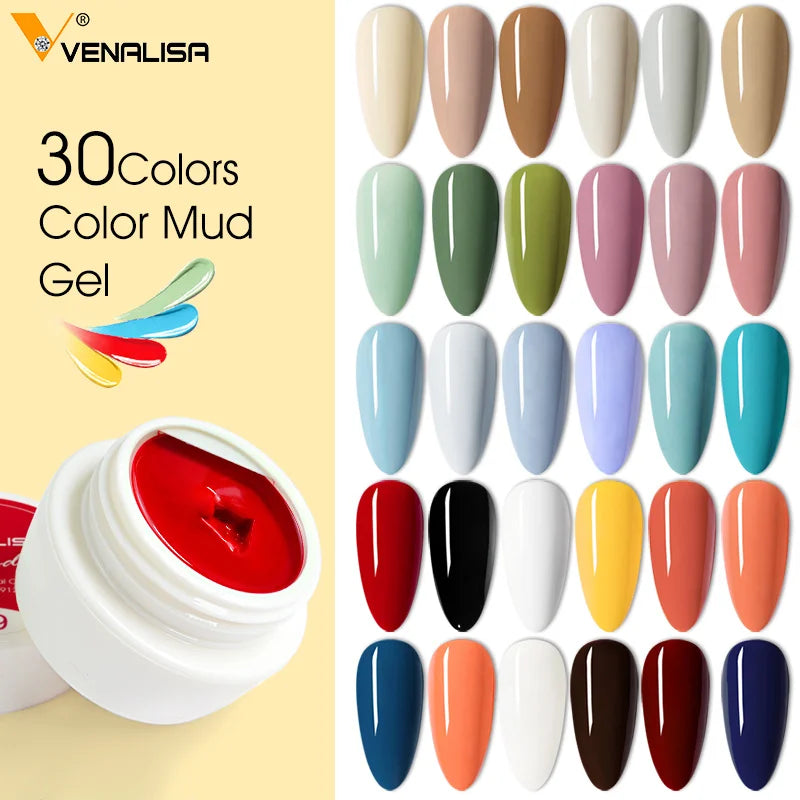 Venalisa Color Mud Gel – Pure Color DIY Nail Art UV Gel Polish