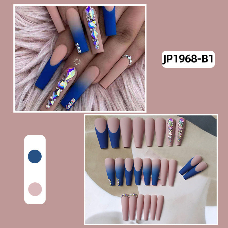 Long Coffin Press On Nails – Colorful Matte Ballerina False Nails (Wholesale)