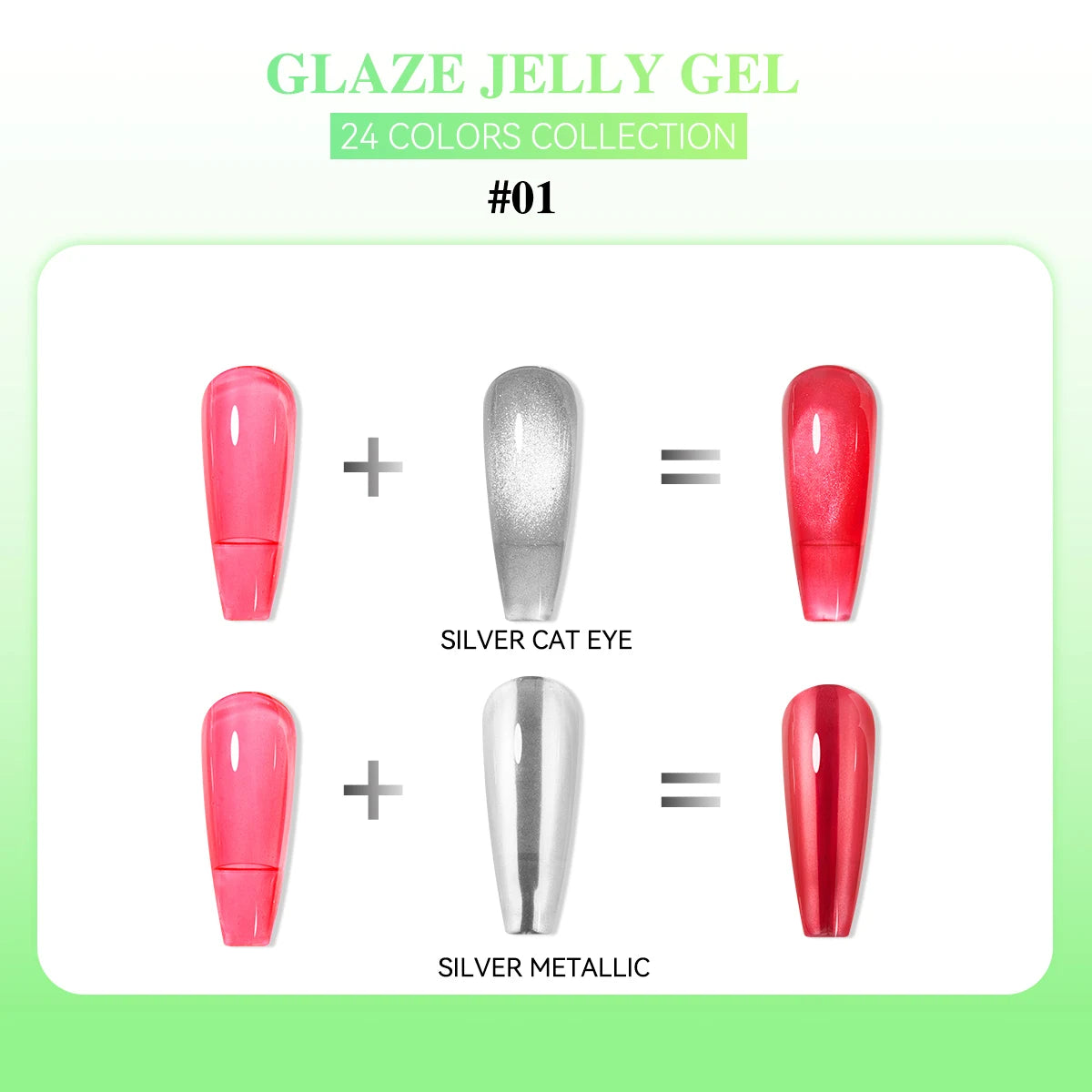 24 Colors Jelly Sheer UV Gel Nail Polish Set – High Pigment with Box