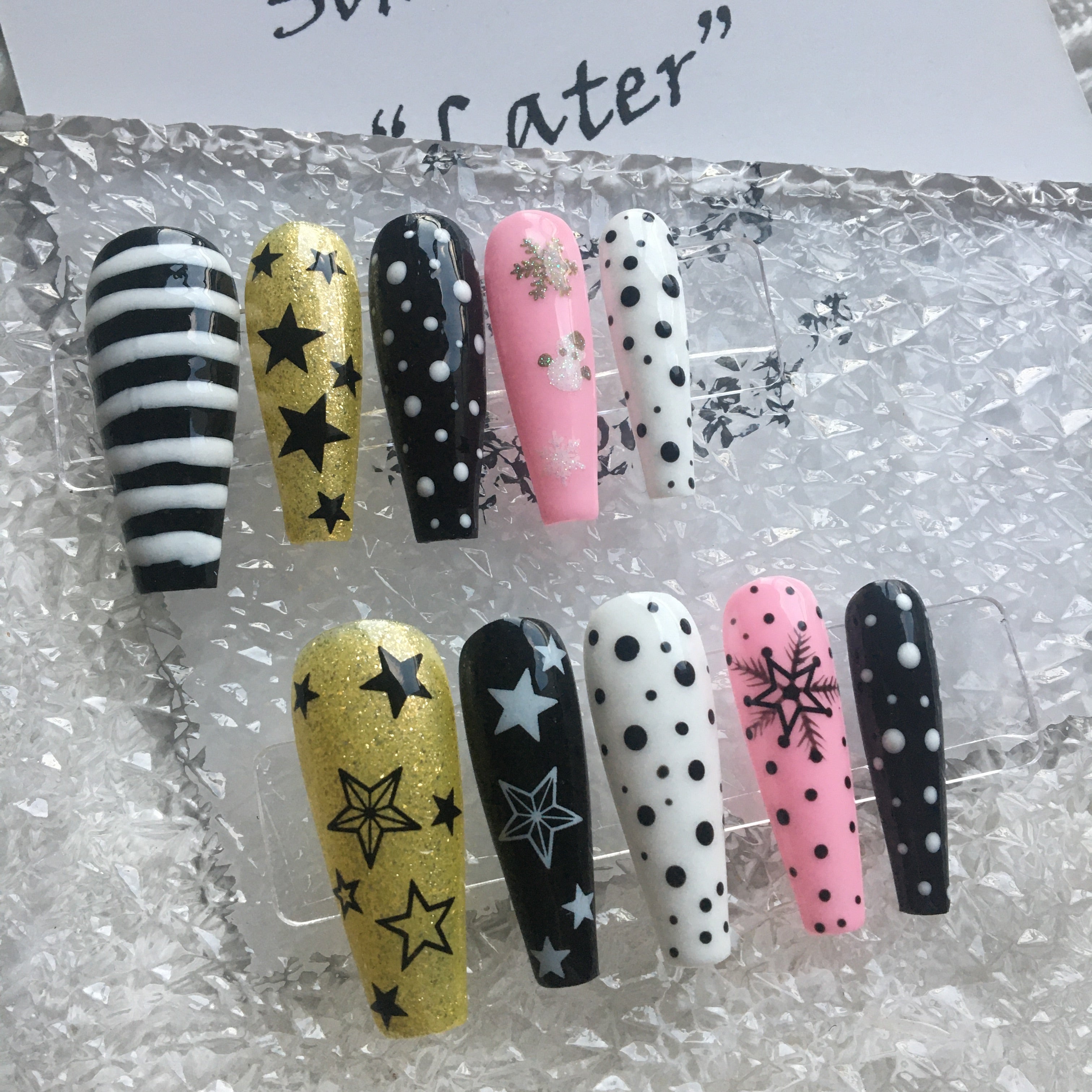 H569-H585 Colorful Press On Nails – Kids Gift Set