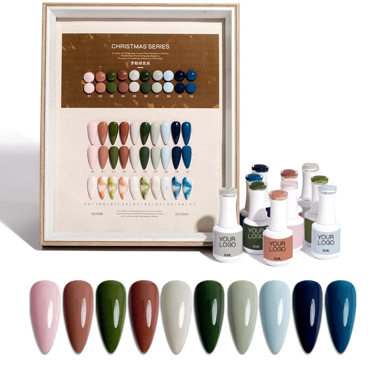 15ml Pure Color Gel Polish Set – Earthy Tones UV LED Soak-Off