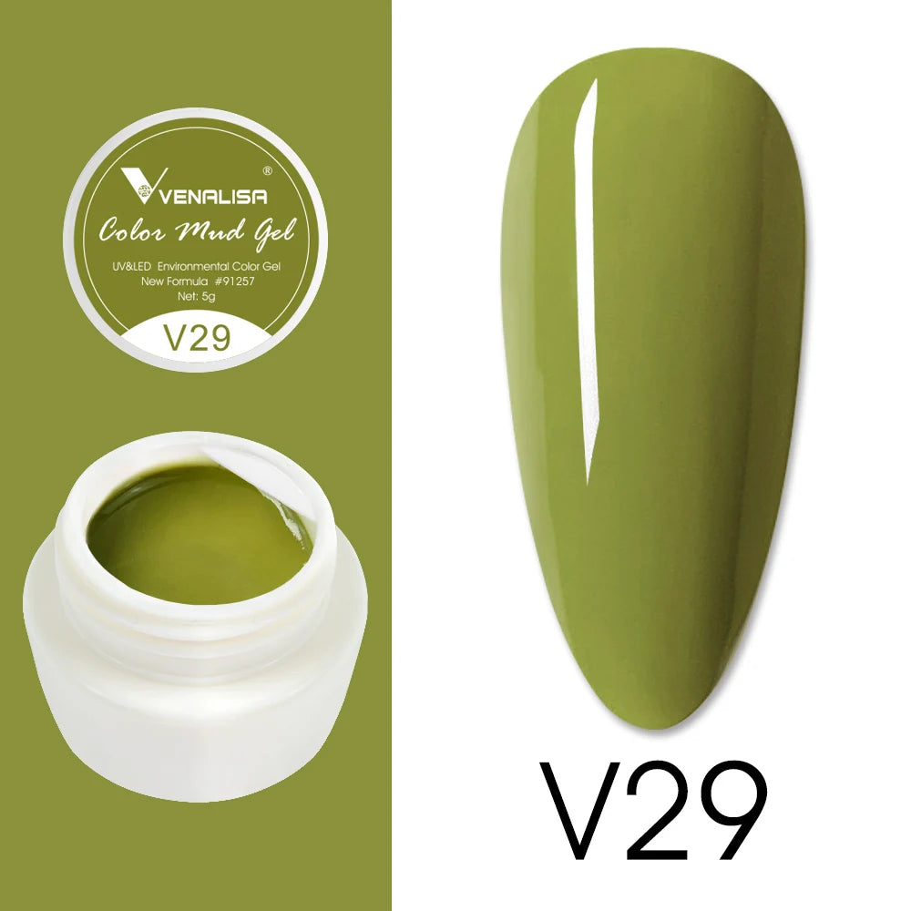 Venalisa Color Mud Gel – Pure Color DIY Nail Art UV Gel Polish