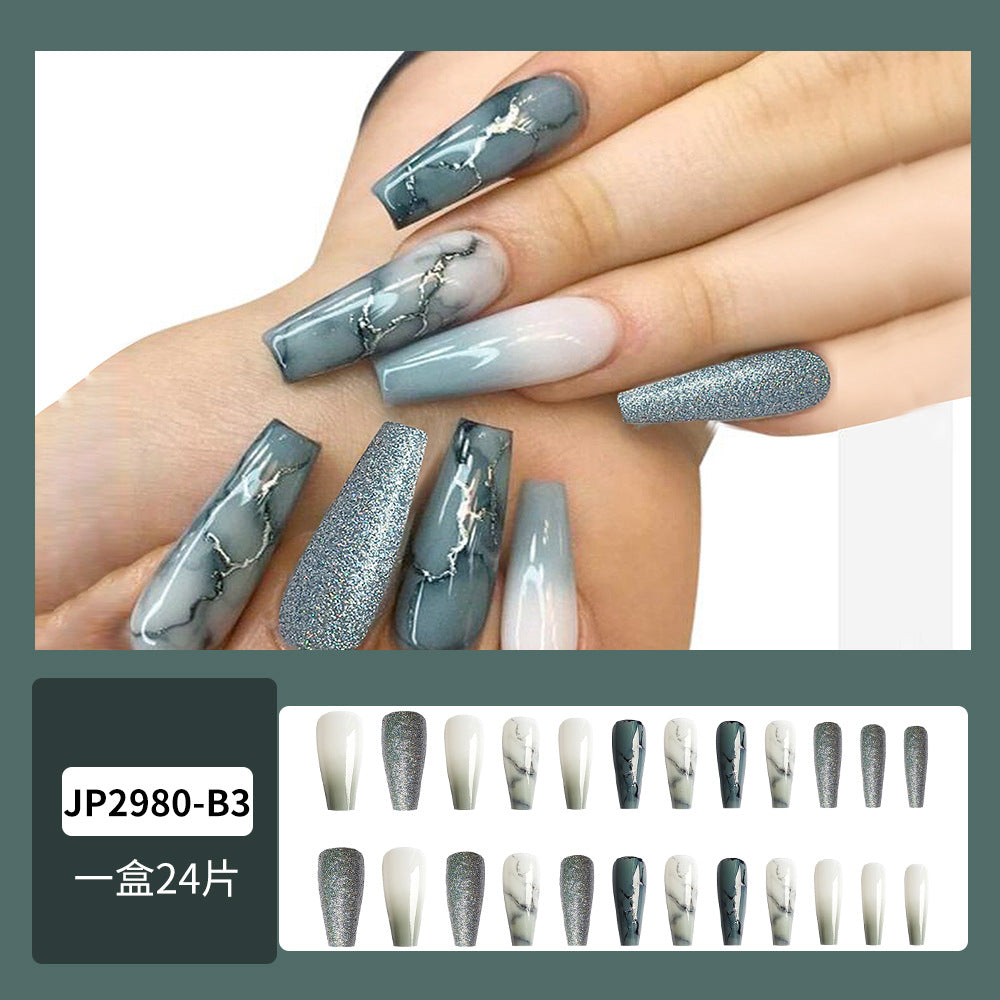 Long Coffin Press On Nails – Colorful Matte Ballerina False Nails (Wholesale)