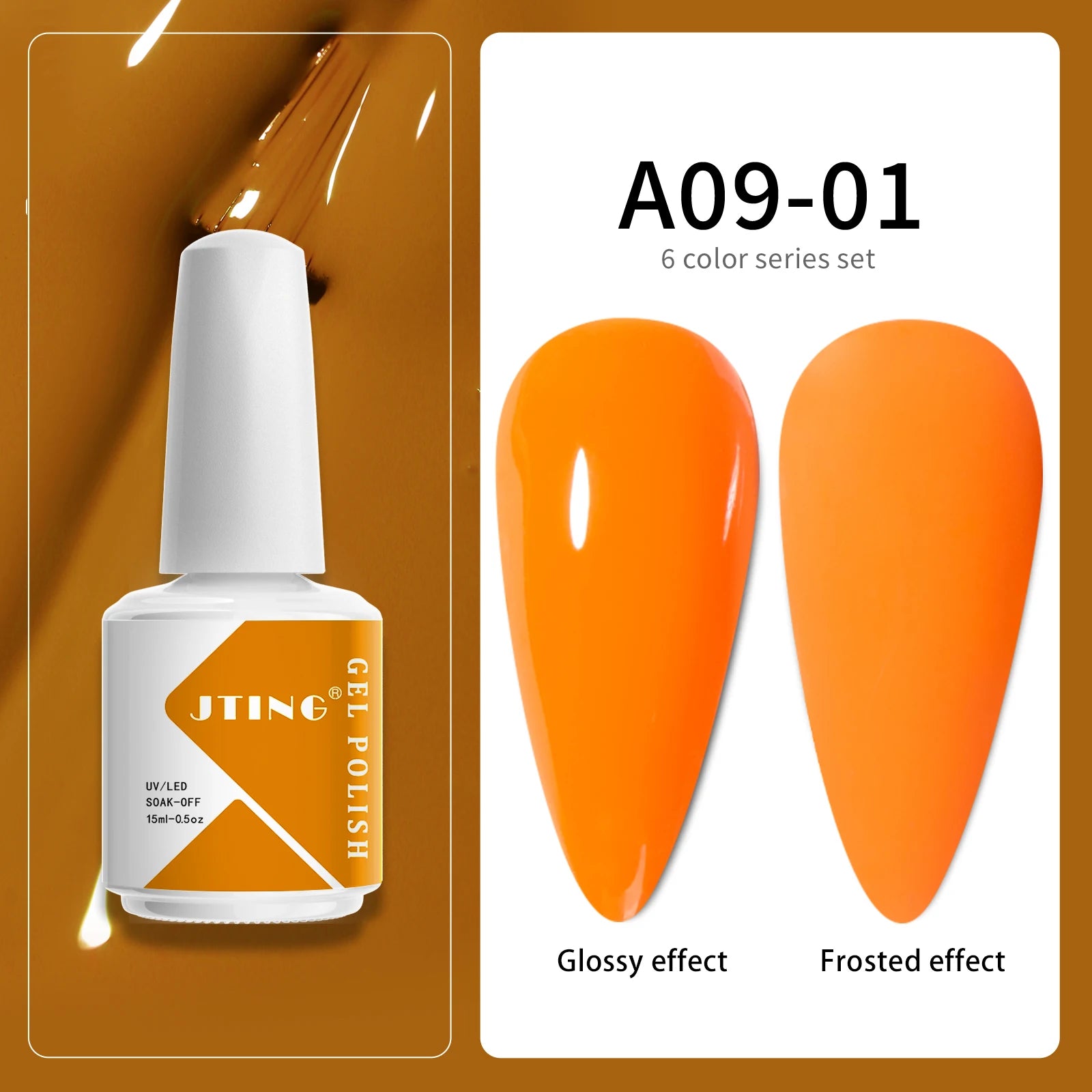 6 Colors Gel Nail Polish Set – Soak Off UV Gel with Box