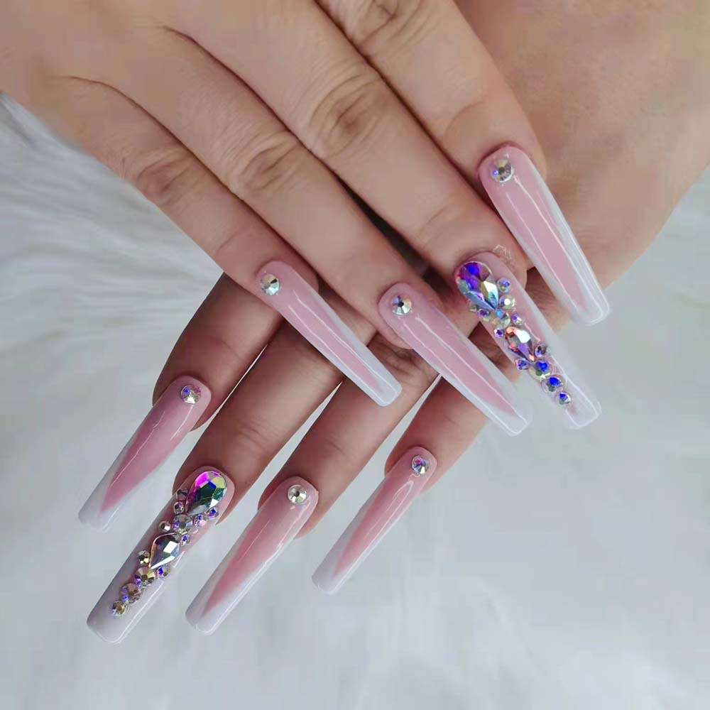 XXL Custom Press On Nails – Handmade Acrylic False Nails with Box