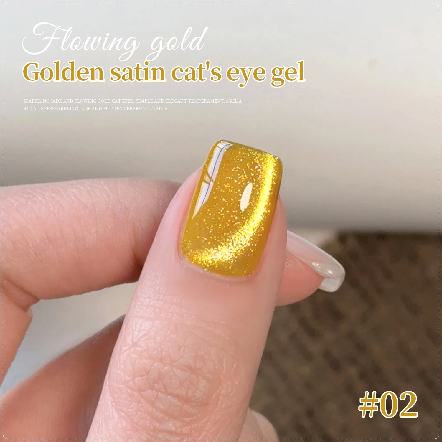 4 Colors Cat Eye Gel Polish Set – Golden Satin Magnetic UV Gel