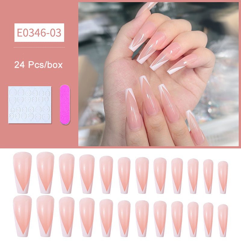 Long Coffin Press On Nails – Luxury Matte Ballerina