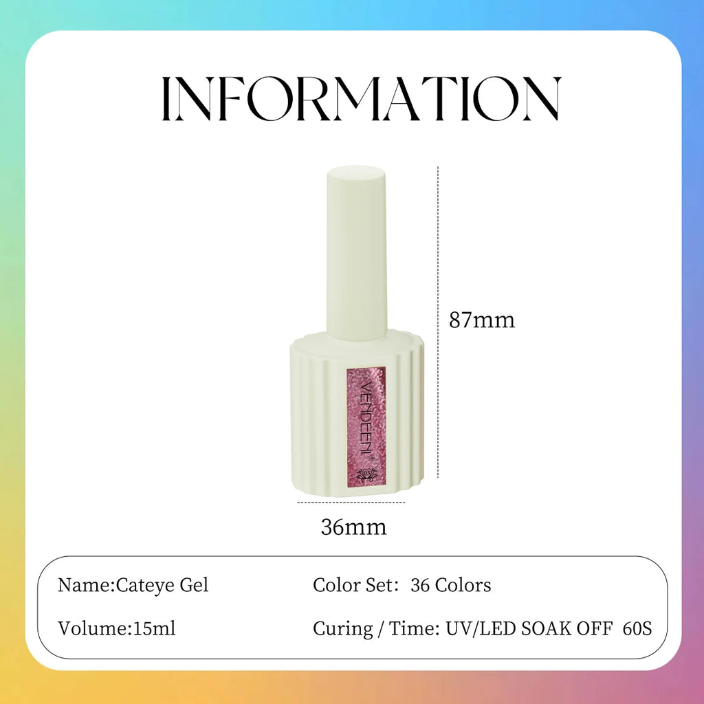 36 Colors Cat Eye Gel Polish Set – UV Gel Nail Polish