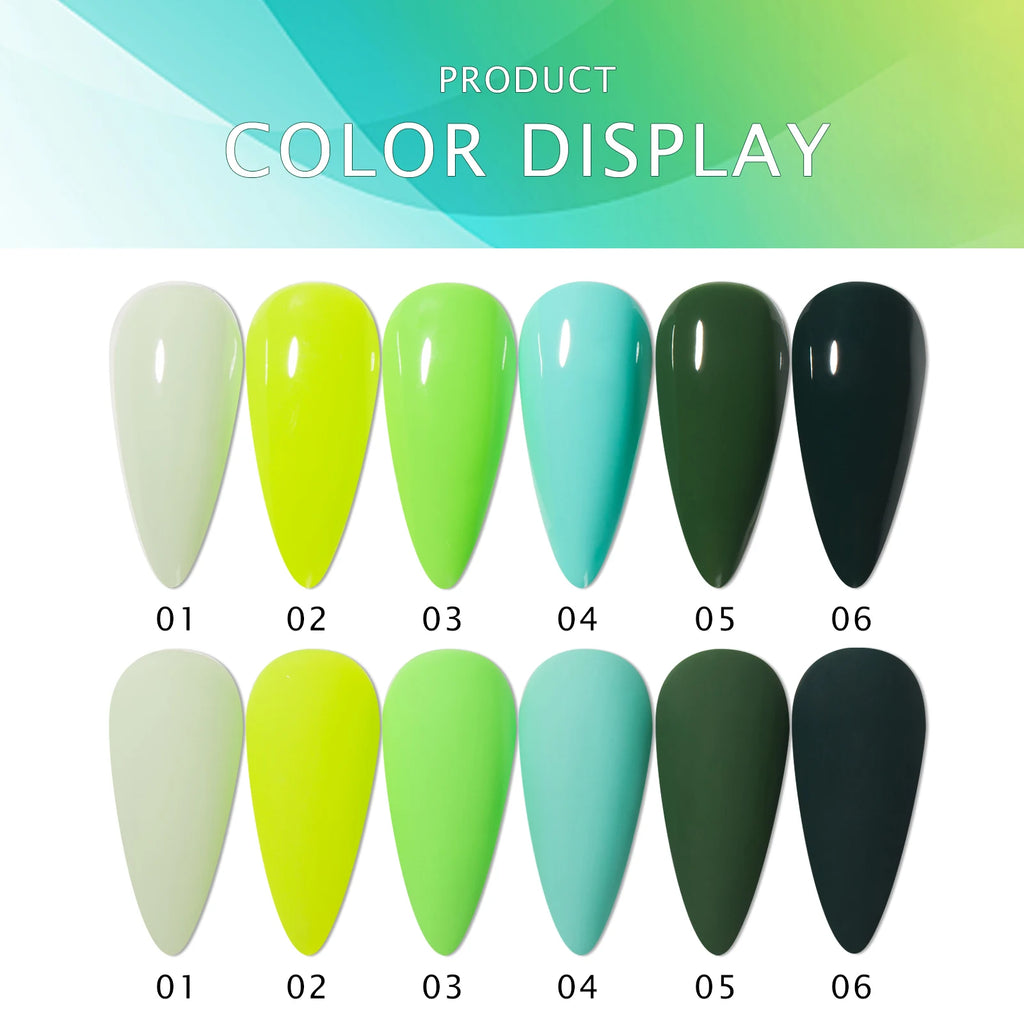 6 Colors Gel Nail Polish Set – UV Neon Manicure Kit with Box