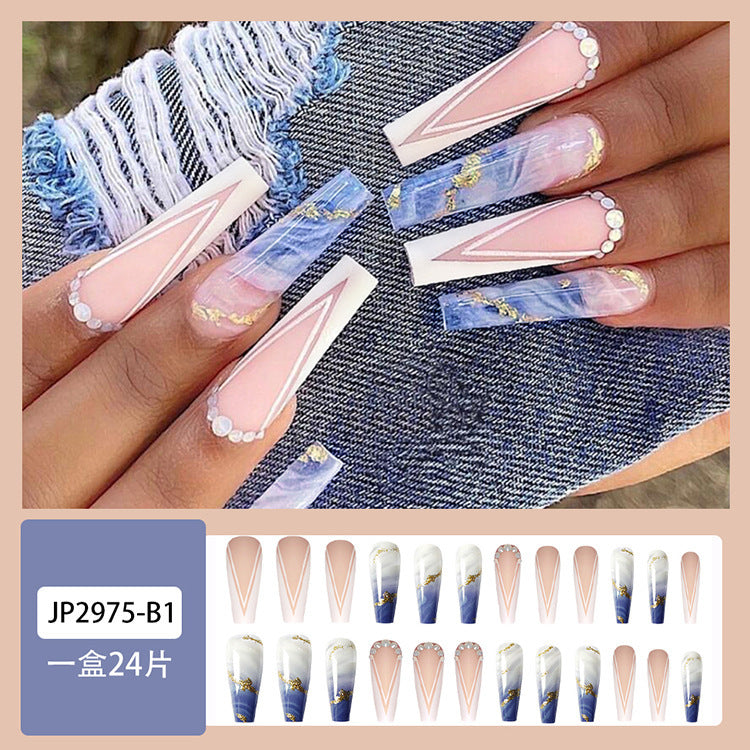 Long Coffin Press On Nails – Colorful Matte Ballerina False Nails (Wholesale)