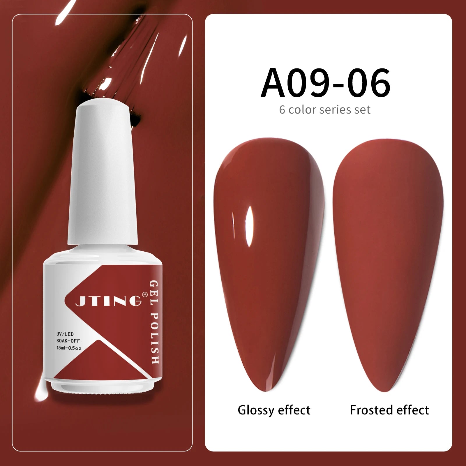 6 Colors Gel Nail Polish Set – Soak Off UV Gel with Box