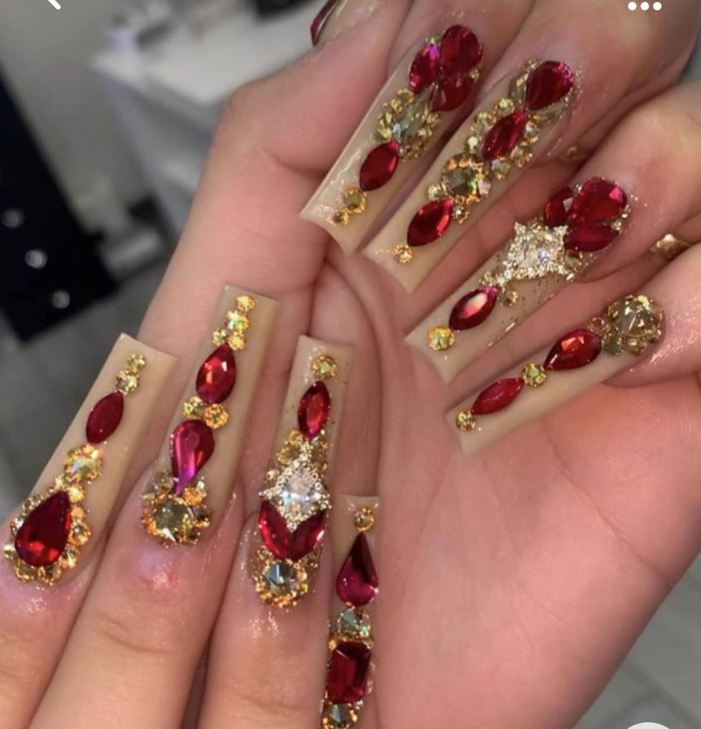 XXL Custom Press On Nails – Handmade Acrylic False Nails with Box