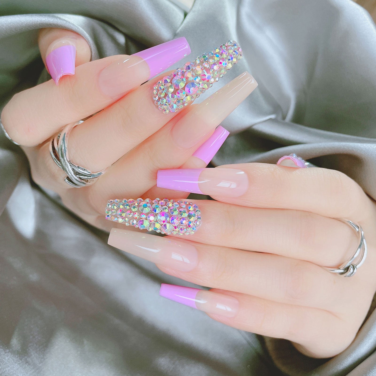 Long Coffin Press On Nails – Luxury Matte Ballerina