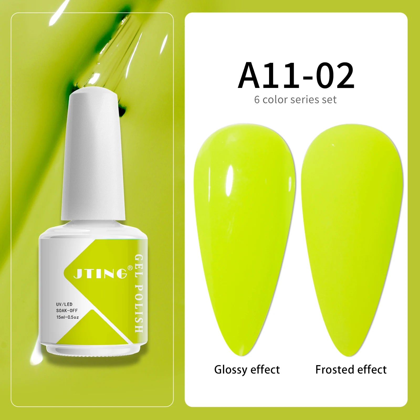 6 Colors Gel Nail Polish Set – UV Neon Manicure Kit with Box