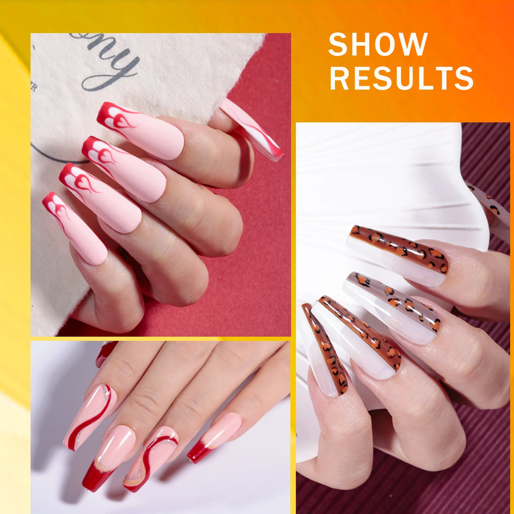 6 Colors Gel Nail Polish Set – Soak Off UV Gel with Box