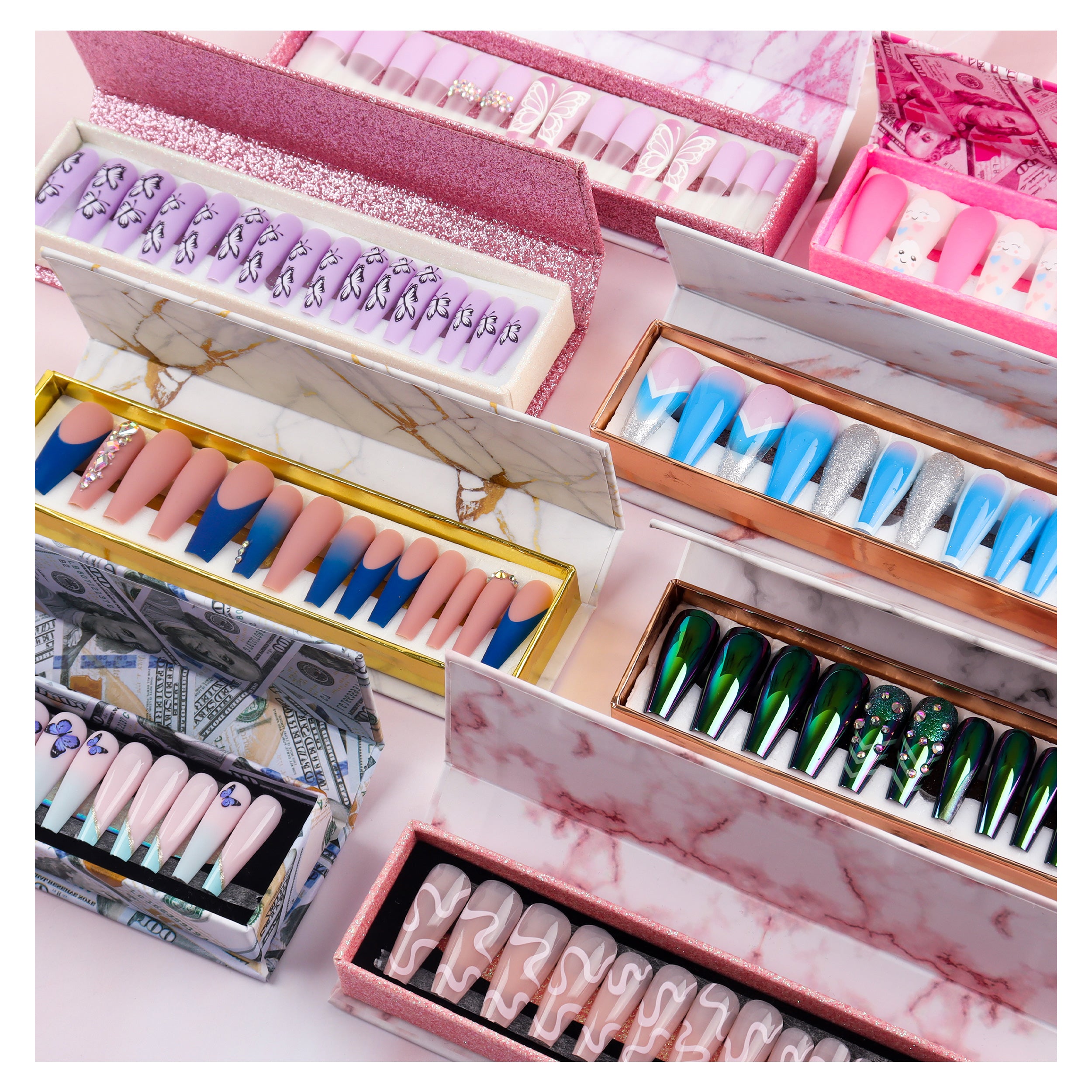 New Arrival Press On Nails – Artificial False Fingernails with Box