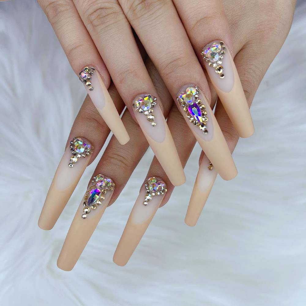 XXL Custom Press On Nails – Handmade Acrylic False Nails with Box