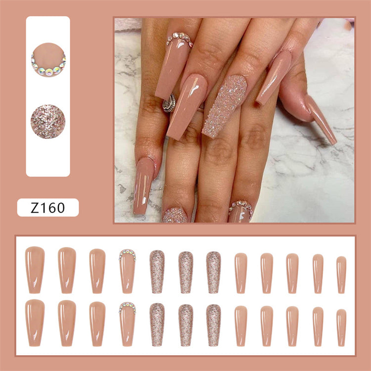Long Coffin Press On Nails – Colorful Matte Ballerina False Nails (Wholesale)