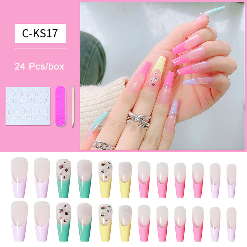 Long Coffin Press On Nails – Luxury Matte Ballerina