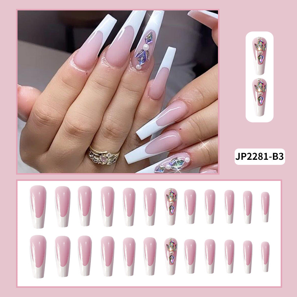Long Coffin Press On Nails – Colorful Matte Ballerina False Nails (Wholesale)
