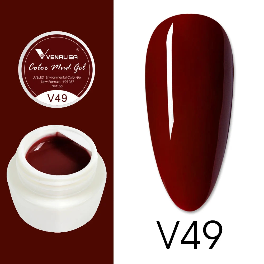 Venalisa Color Mud Gel – Pure Color DIY Nail Art UV Gel Polish