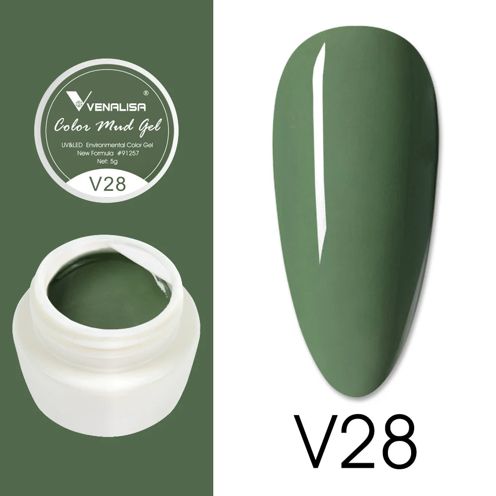 Venalisa Color Mud Gel – Pure Color DIY Nail Art UV Gel Polish