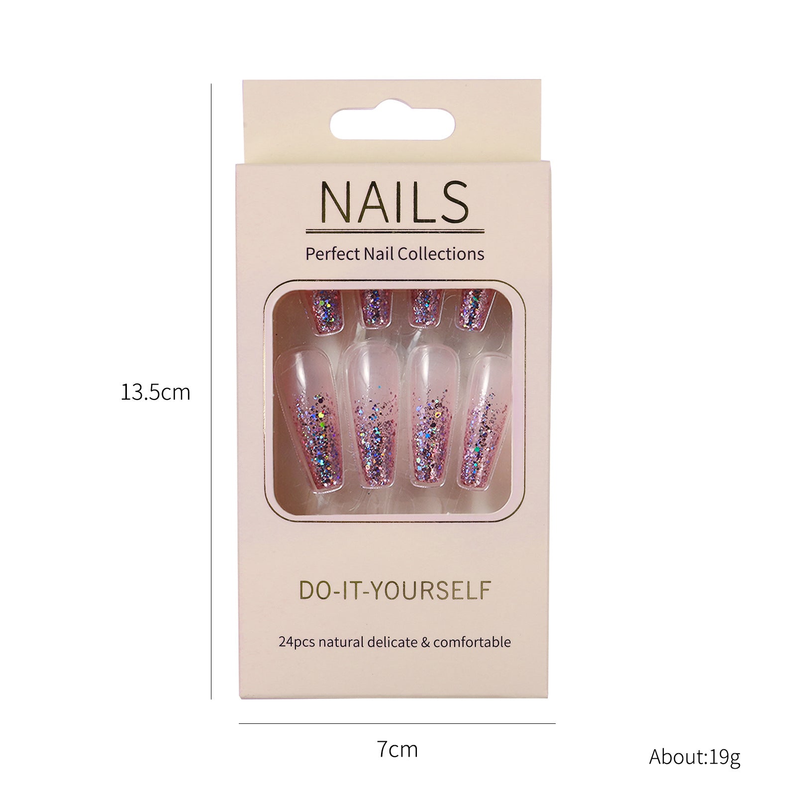 Long Coffin Press On Nails – Luxury Matte Ballerina