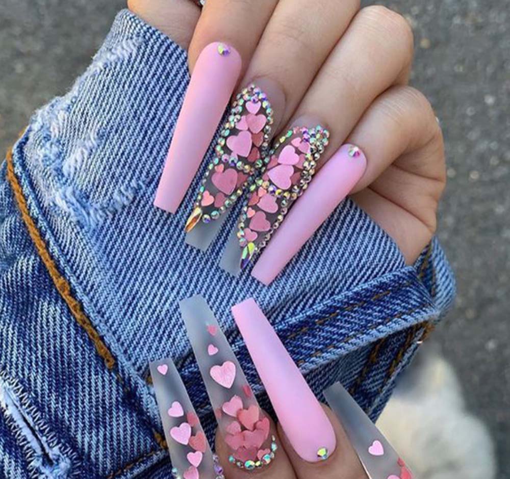 XXL Custom Press On Nails – Handmade Acrylic False Nails with Box