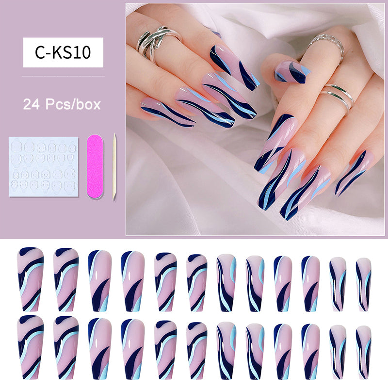 Long Coffin Press On Nails – Luxury Matte Ballerina