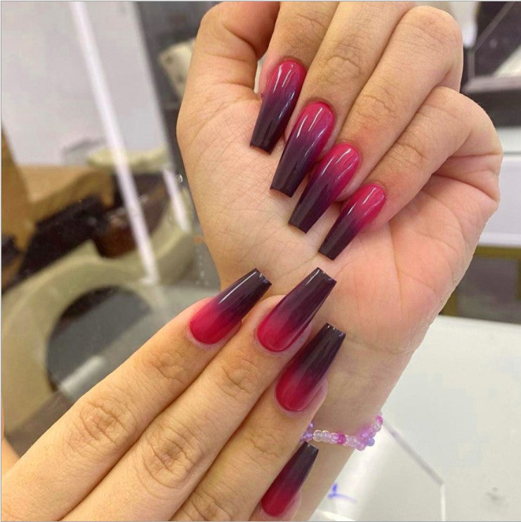 Summer Style Coffin Press On Nails – Acrylic Nail Tips