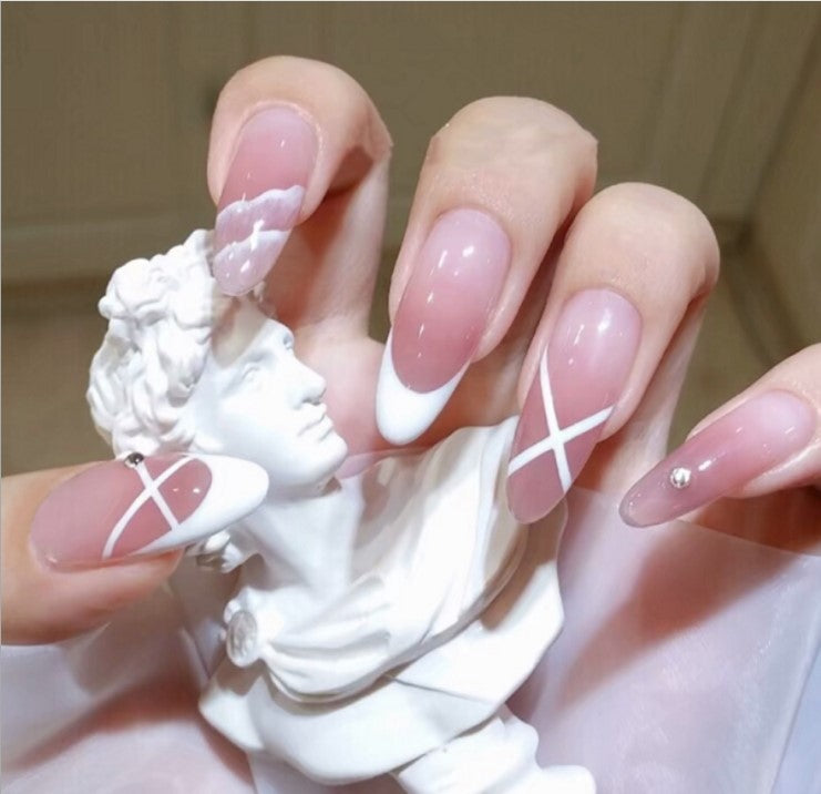 Summer Style Coffin Press On Nails – Acrylic Nail Tips