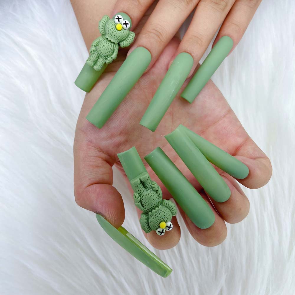 XXL Custom Press On Nails – Handmade Acrylic False Nails with Box