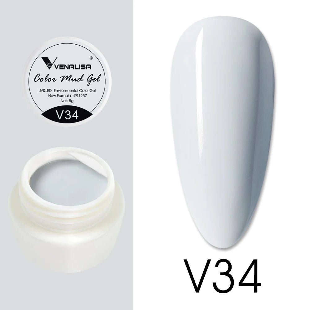 Venalisa Color Mud Gel – Pure Color DIY Nail Art UV Gel Polish