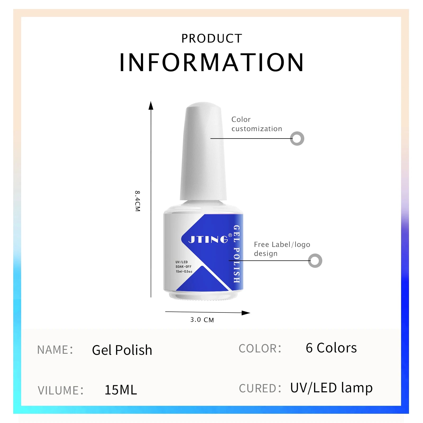 6 Colors Gel Nail Polish Set – UV Gel with Box