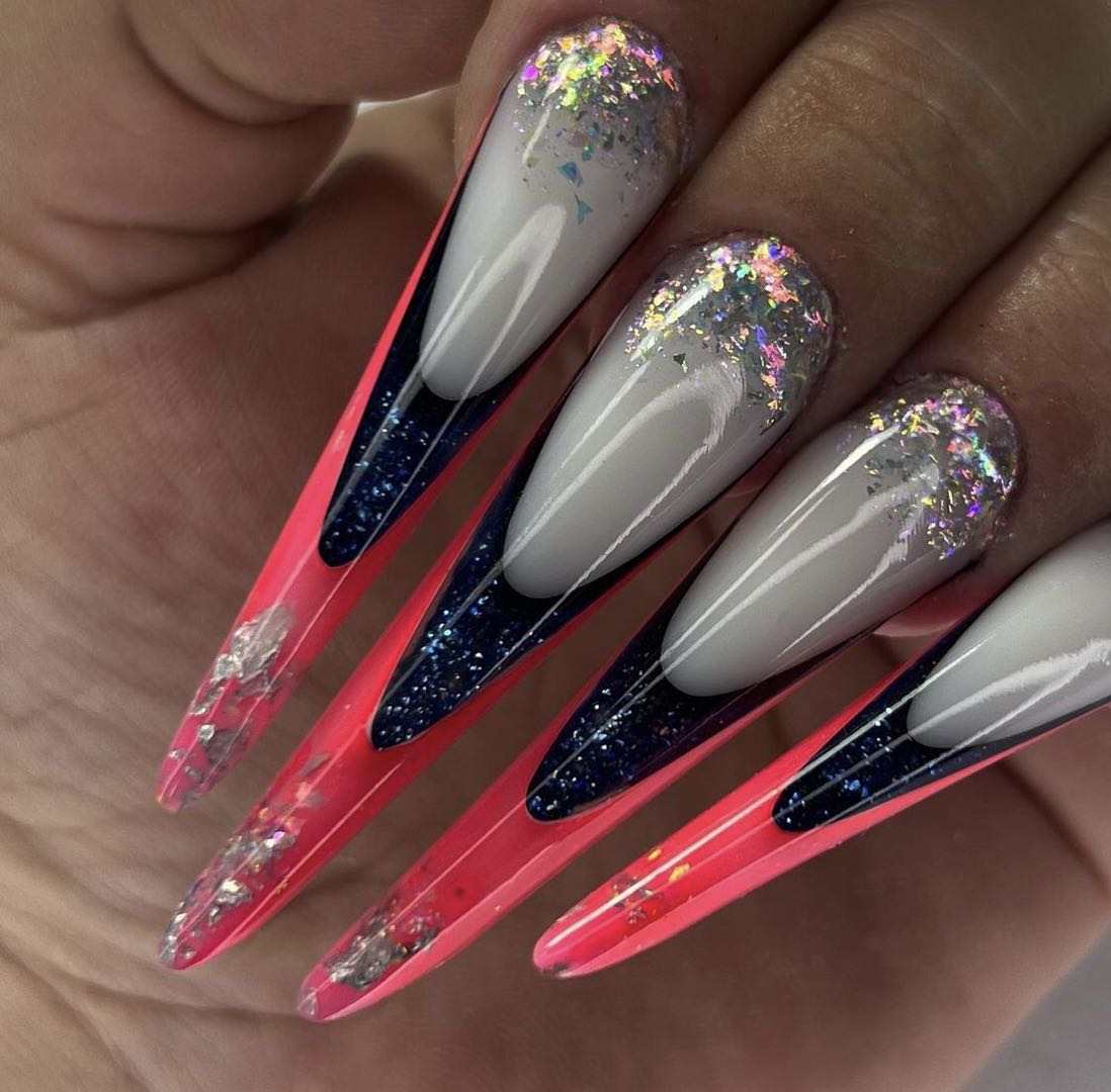 XXL Custom Press On Nails – Handmade Acrylic False Nails with Box