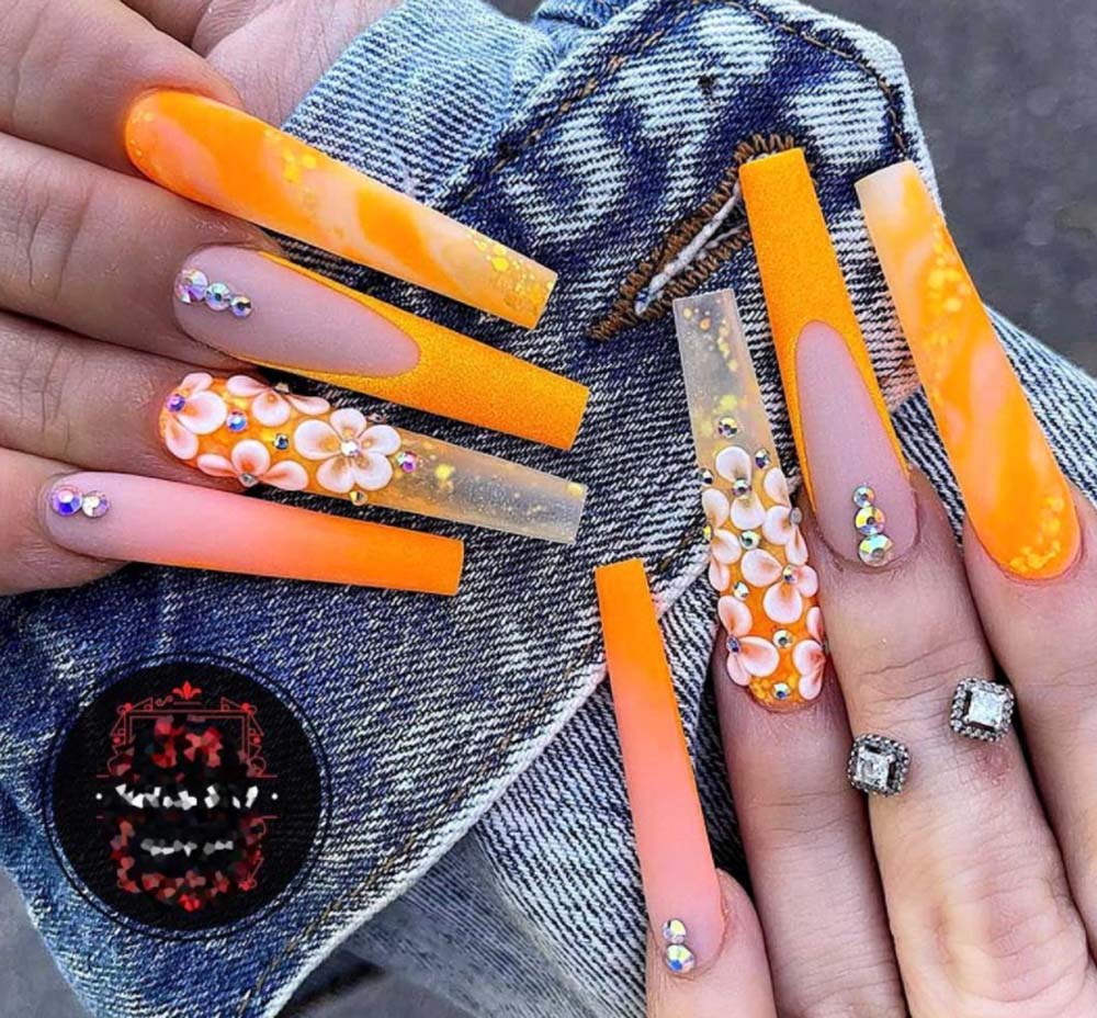 XXL Custom Press On Nails – Handmade Acrylic False Nails with Box