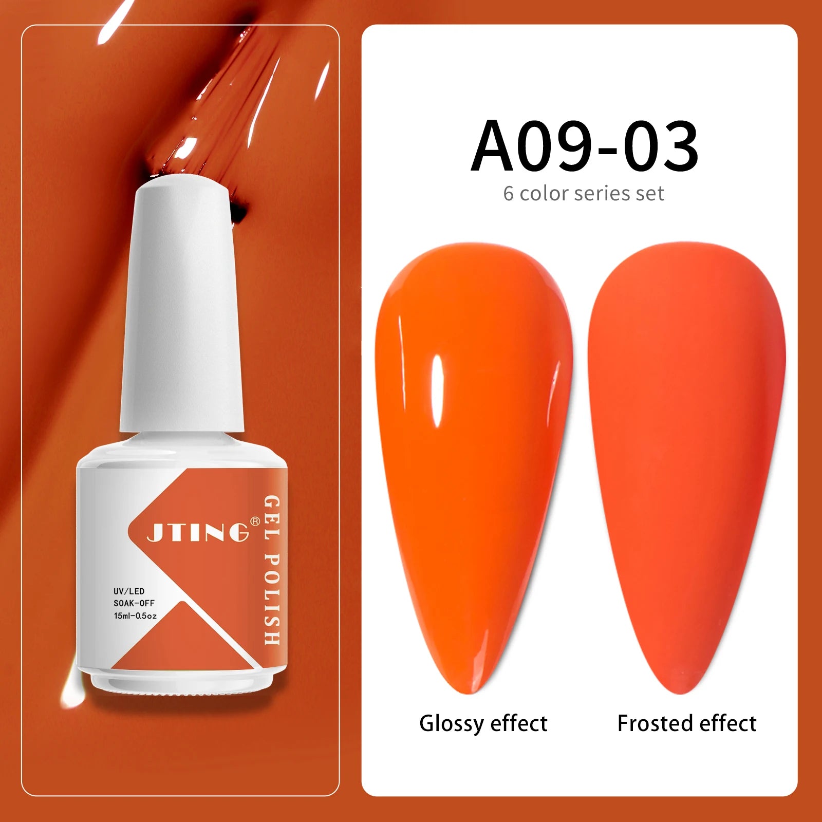 6 Colors Gel Nail Polish Set – Soak Off UV Gel with Box