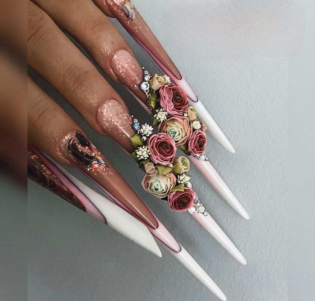 XXL Custom Press On Nails – Handmade Acrylic False Nails with Box