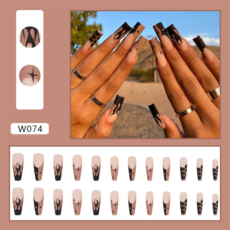Long Coffin Press On Nails – Colorful Matte Ballerina False Nails (Wholesale)