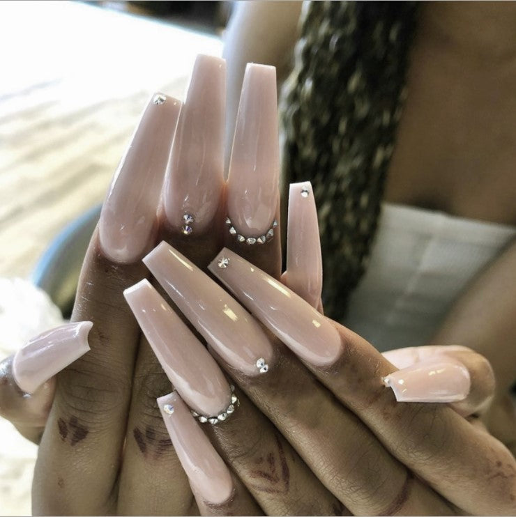 Summer Style Coffin Press On Nails – Acrylic Nail Tips