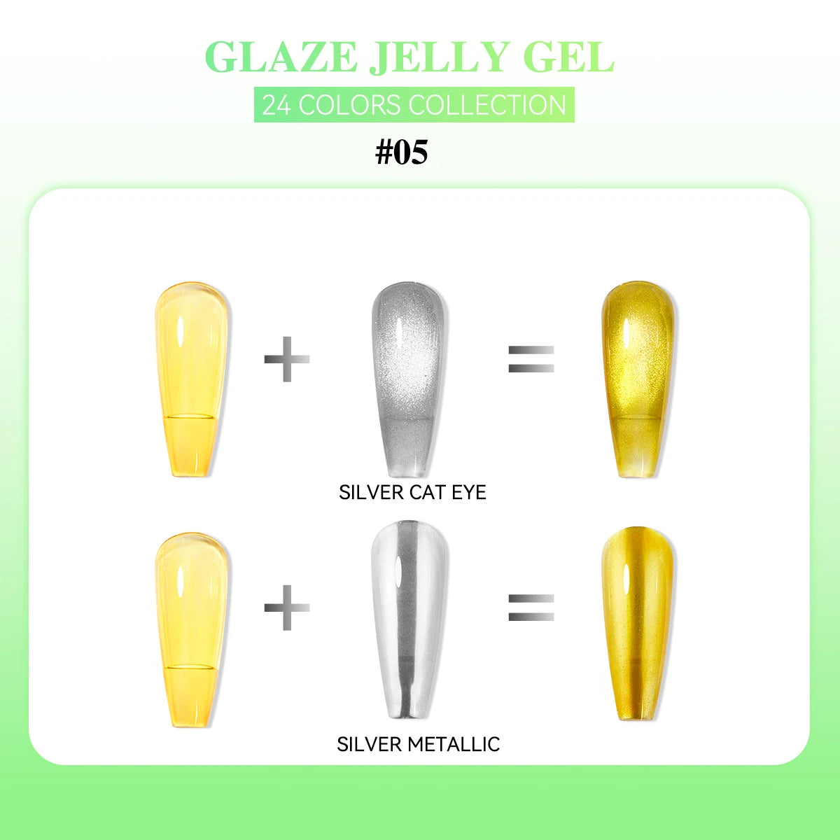 24 Colors Jelly Sheer UV Gel Nail Polish Set – High Pigment with Box