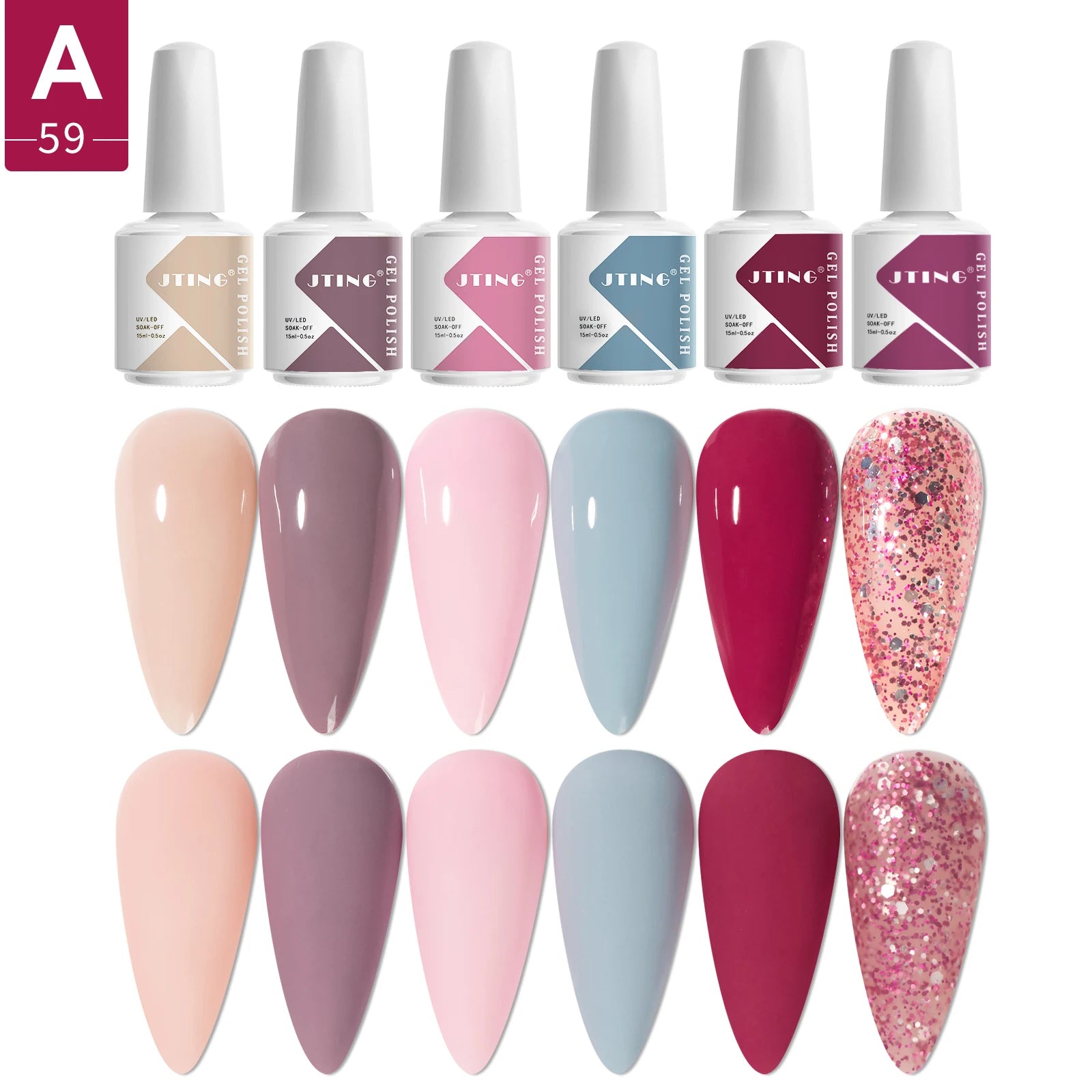 15ml Gel Nail Polish Set – Semi-Permanent UV LED Manicure Kit with Box