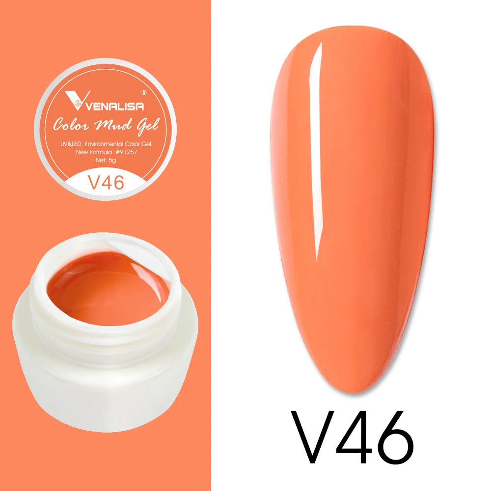 Venalisa Color Mud Gel – Pure Color DIY Nail Art UV Gel Polish