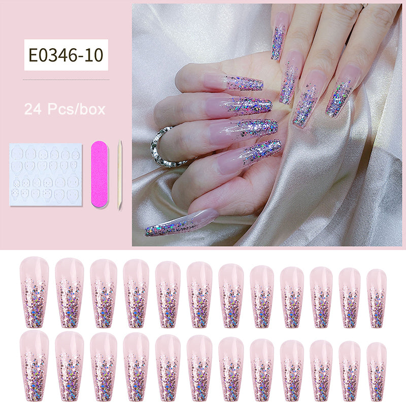 Long Coffin Press On Nails – Luxury Matte Ballerina
