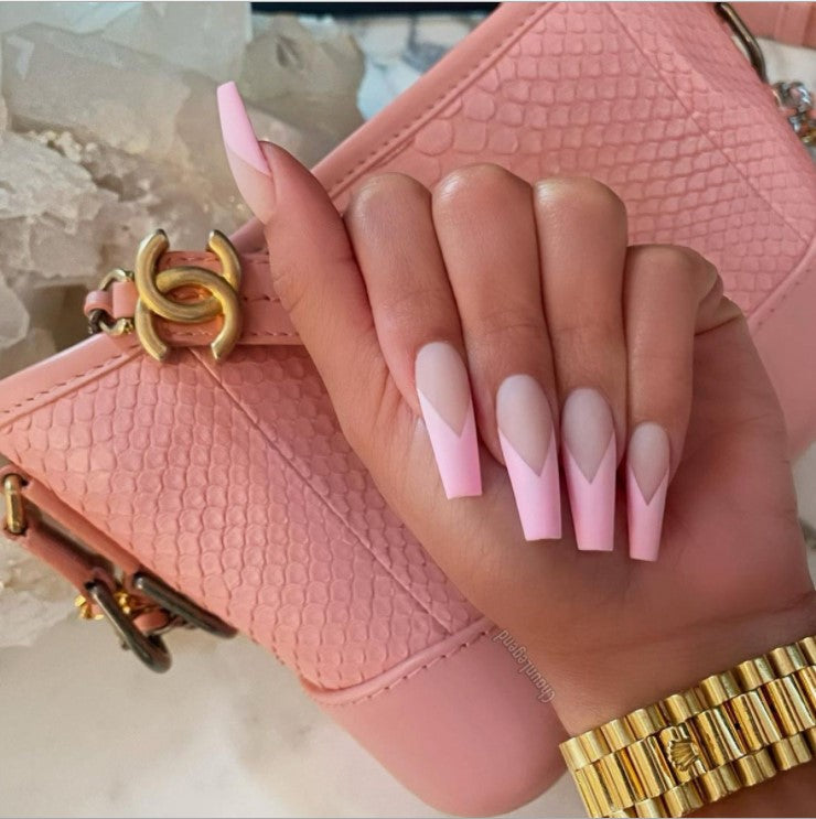 Summer Style Coffin Press On Nails – Acrylic Nail Tips