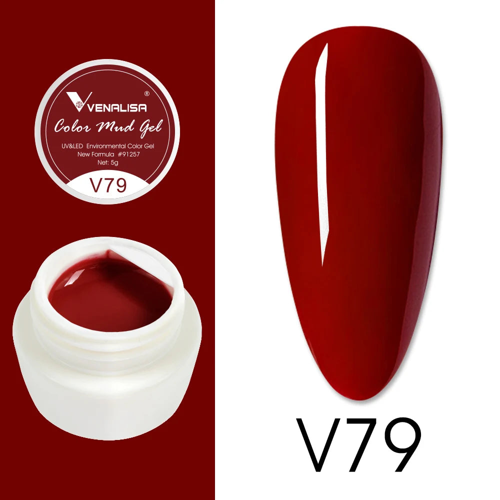 Venalisa Color Mud Gel – Pure Color DIY Nail Art UV Gel Polish