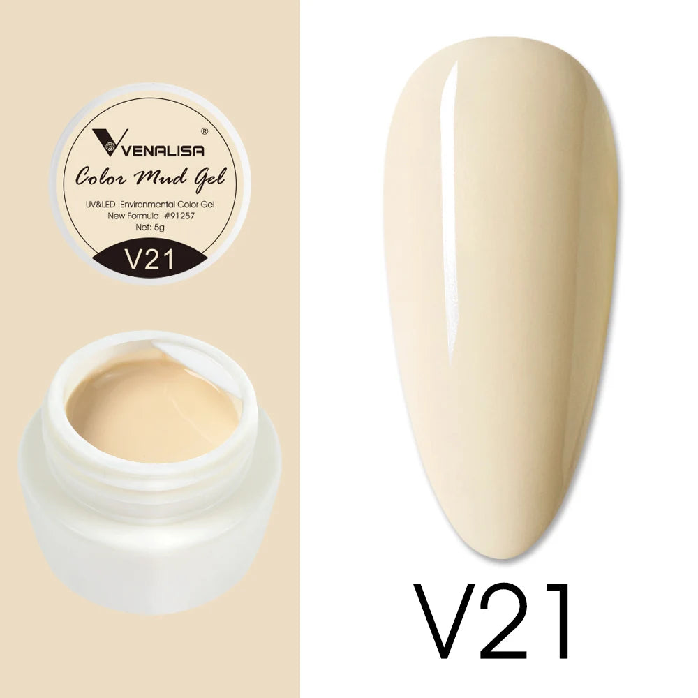 Venalisa Color Mud Gel – Pure Color DIY Nail Art UV Gel Polish