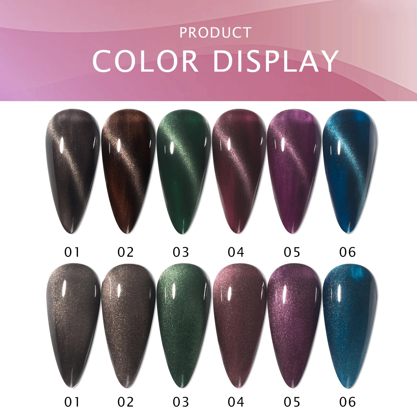 6 Colors UV LED Gel Nail Polish Set – Manicure Kit with Box