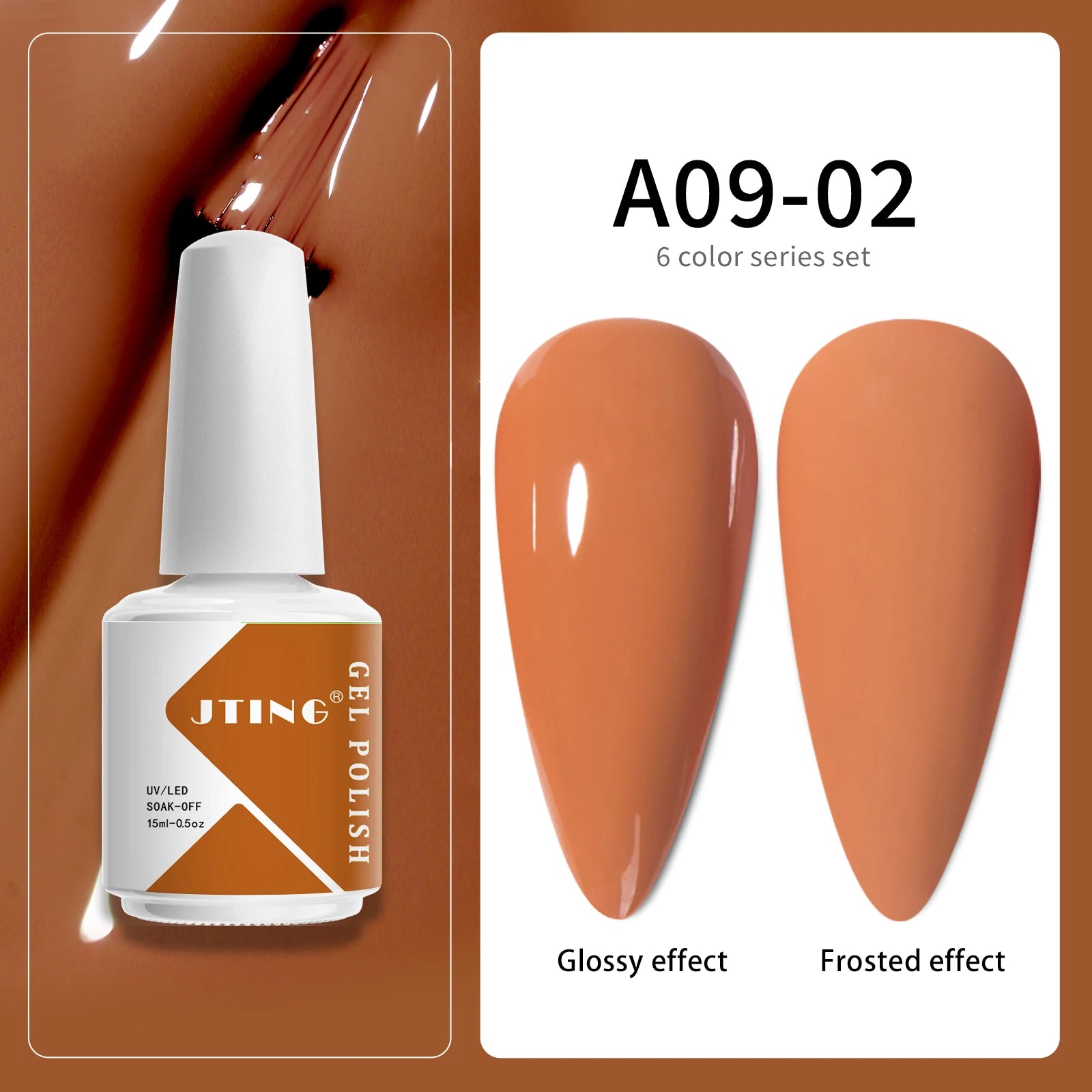 6 Colors Gel Nail Polish Set – Soak Off UV Gel with Box